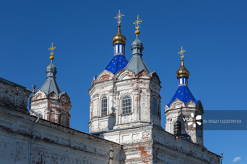 废弃的俄罗斯教堂图片素材