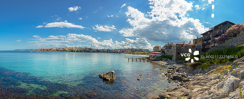 索佐波尔/保加利亚海滨全景图片素材