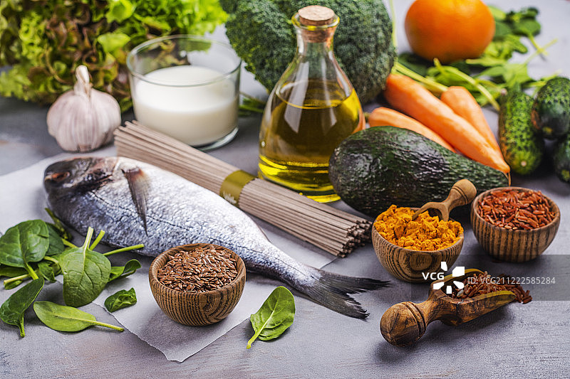 帕加诺饮食混合食物图片素材