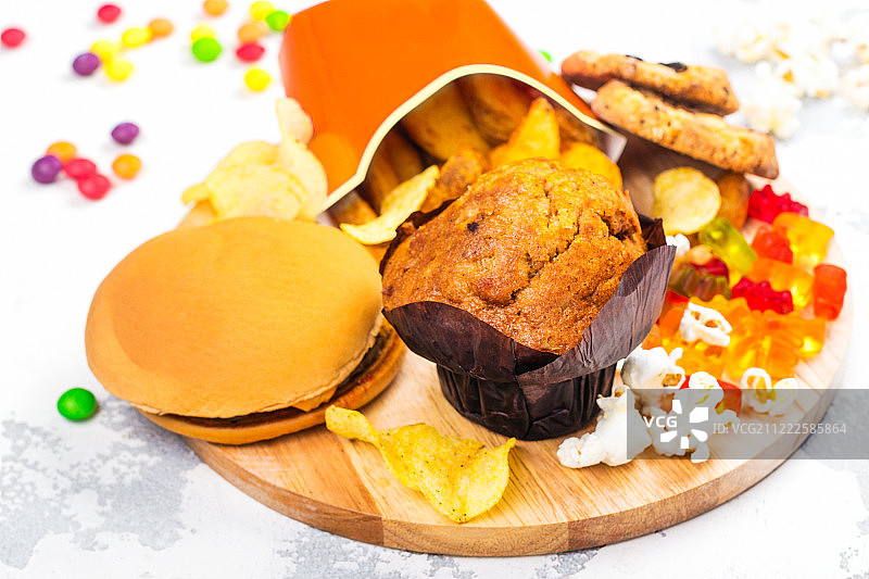 不健康的垃圾食品图片素材