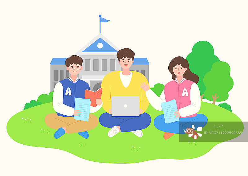 校园、大学生、大学、新生、学生、俱乐部、草坪图片素材