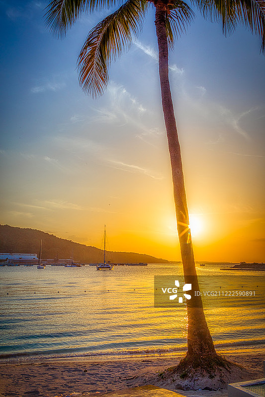 牙买加日落图片素材