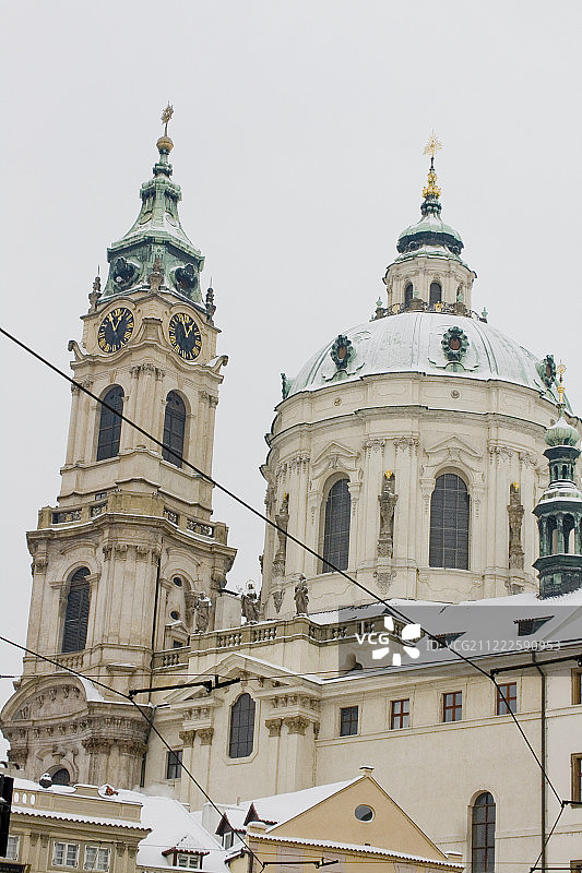 布拉格小城区的圣尼古拉斯教堂图片素材
