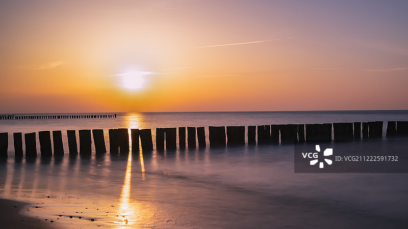 德国罗斯托克日落图片素材