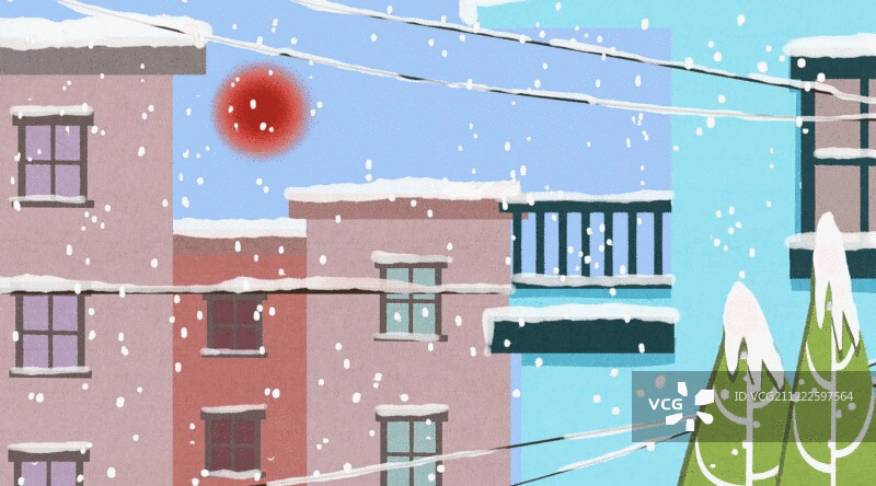 背景二十四节气之小雪图片素材