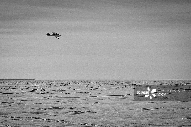 测量苏必利尔湖图片素材