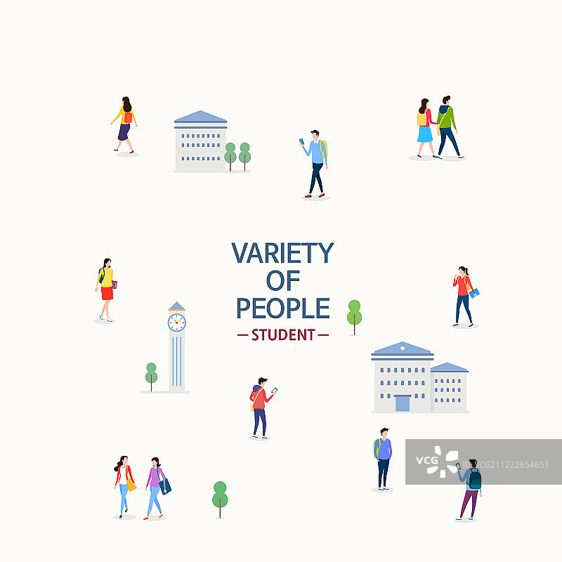 微缩景观：大学生生活方式图片素材