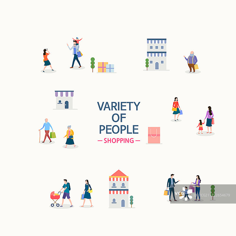 人物，微缩，生活方式，购物图片素材