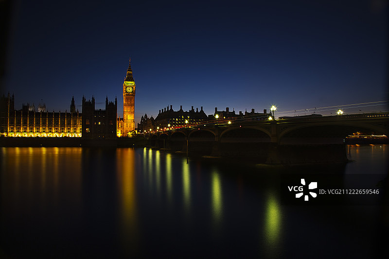 大本钟和威斯敏斯特桥图片素材