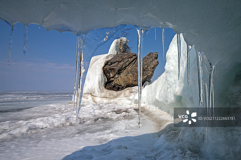 四月贝加尔湖图片素材