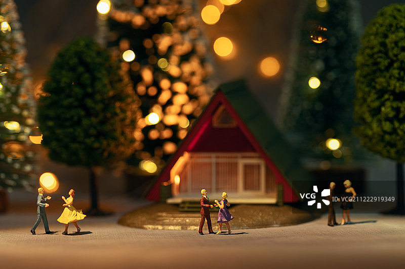 舞会圣诞节节日浪漫夜晚爱情图片素材