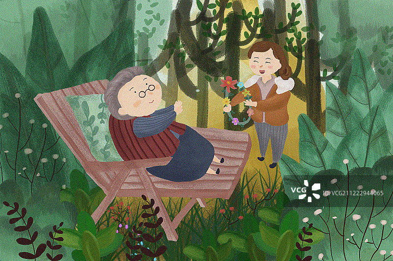 祖孙情图片素材