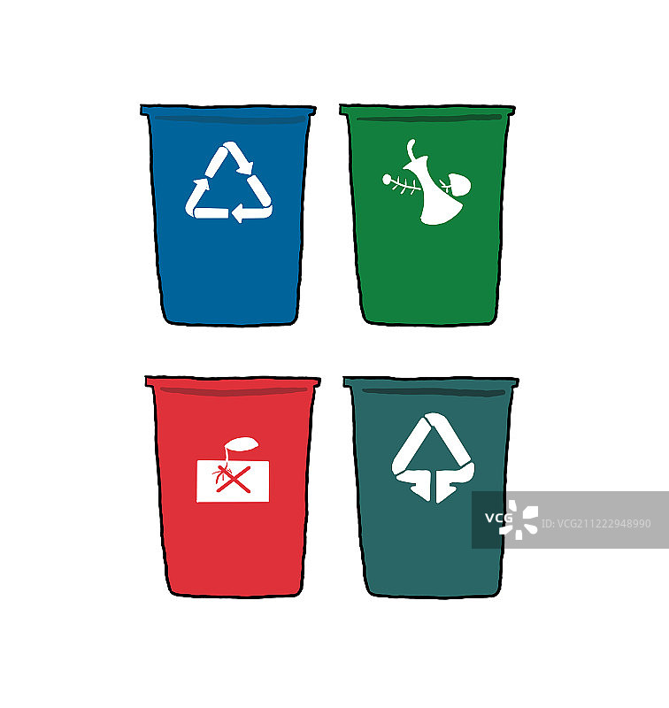 垃圾分类桶图片素材