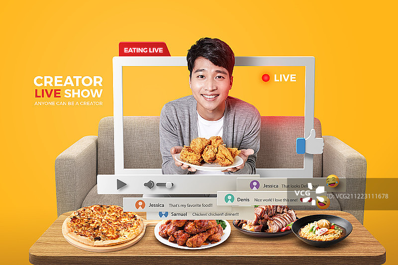 创作者直播概念004图片素材