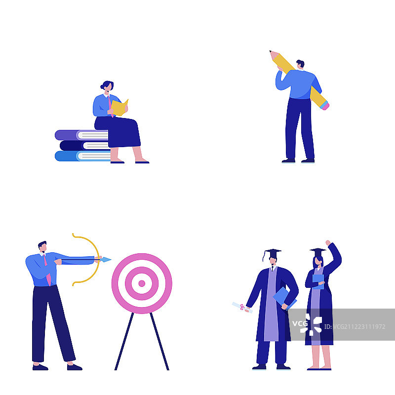 2.5D人物移动概念图片素材