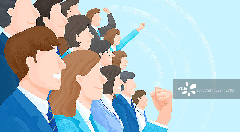 人群背景插画008图片素材