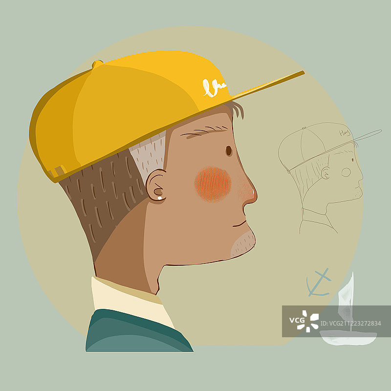 头像——帆船手图片素材