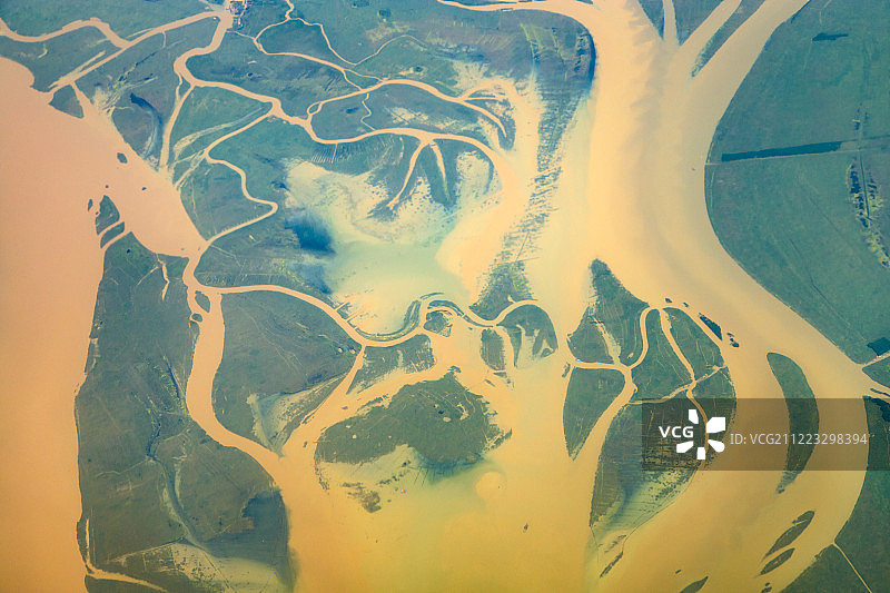 洞庭湖湿地航拍图片素材