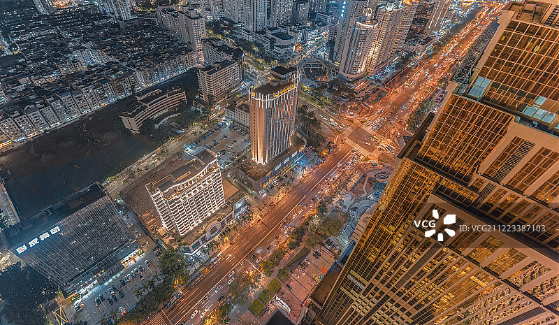 繁忙的深南大道图片素材