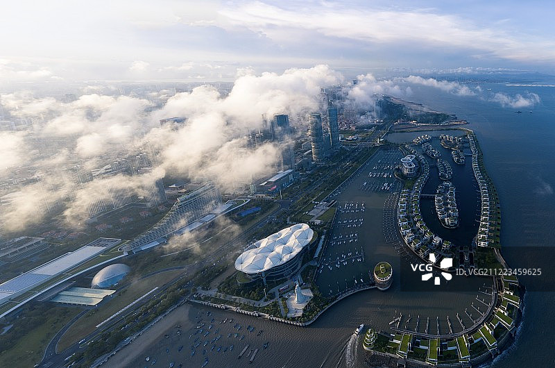 厦门观音山航拍图片素材