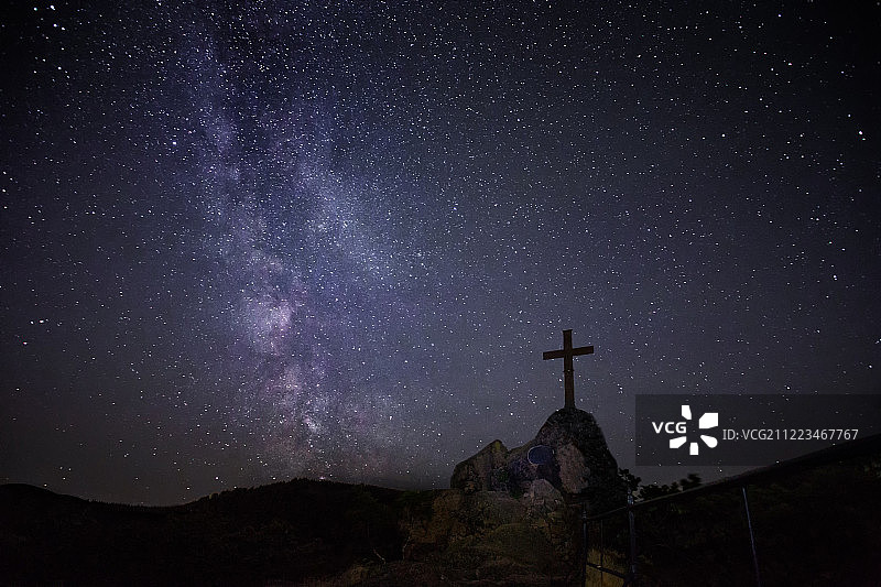 银河夜空景色图片素材