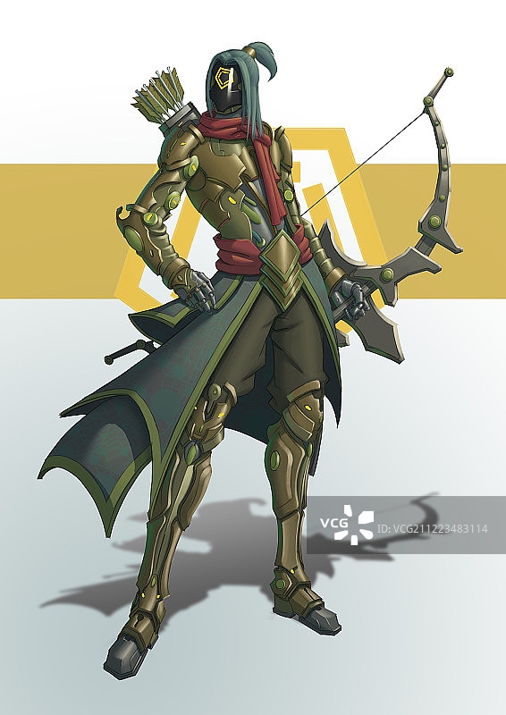 赛博男弓手图片素材