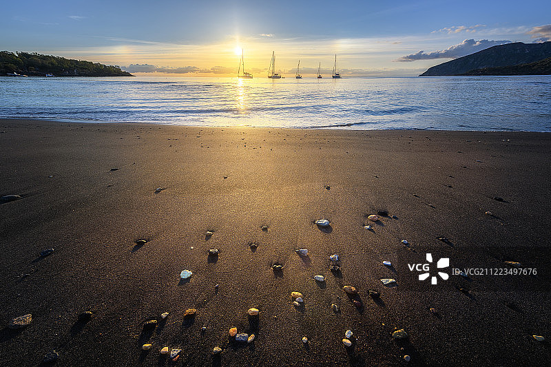 黑色海滩图片素材