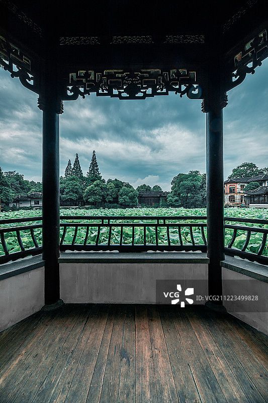 浙江湖州南浔古镇园林图片素材