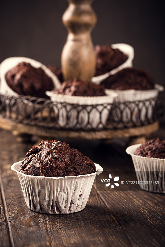 香蕉巧克力松饼图片素材