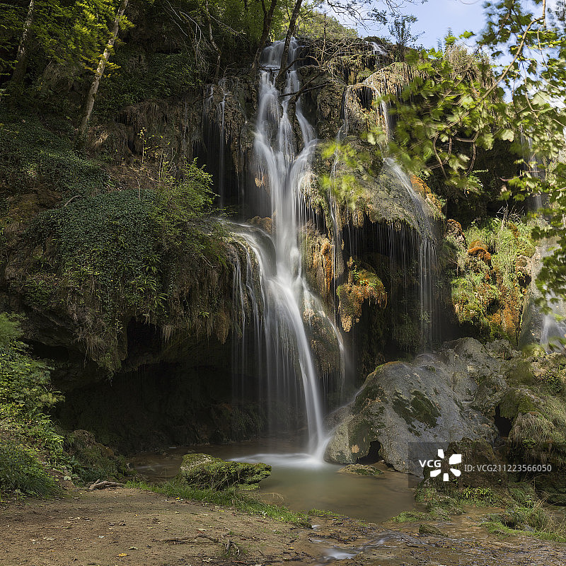 石灰华瀑布图片素材