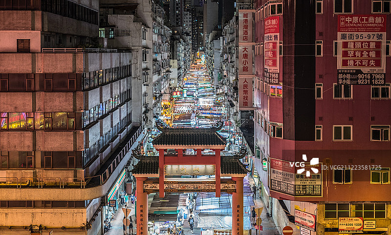 香港庙街图片素材