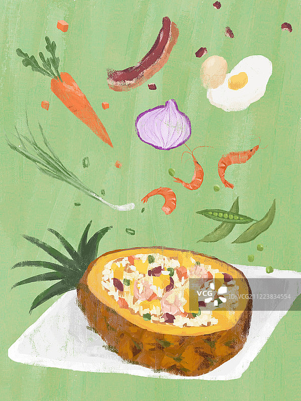 菠萝饭图片素材