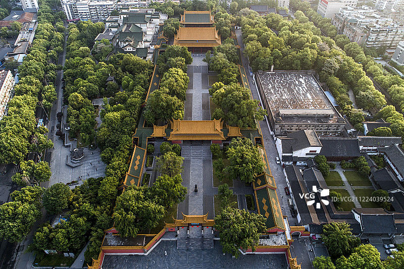 南京 朝天宫 古建筑群 航拍图片素材