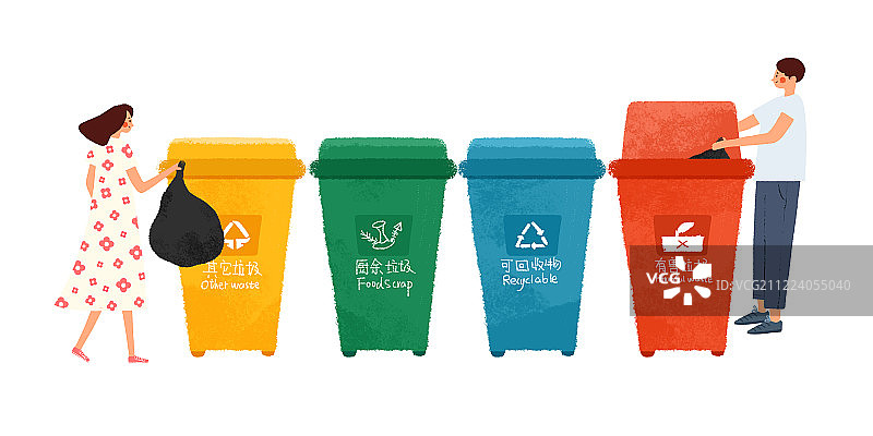 垃圾分类环保回收图片素材