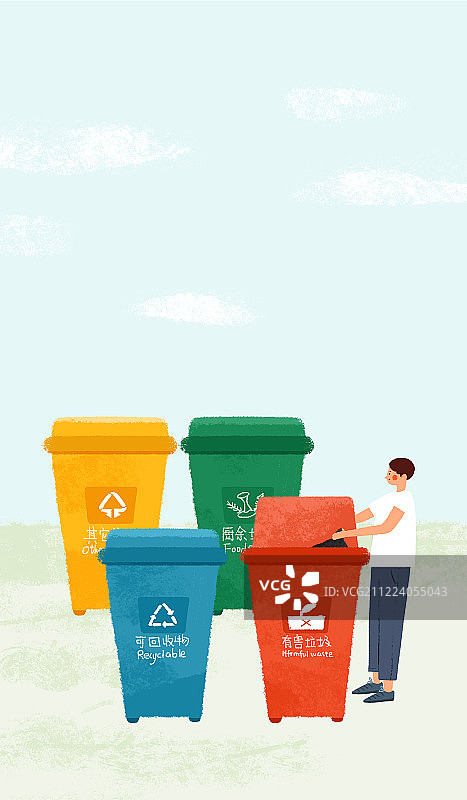 垃圾分类环保回收图片素材
