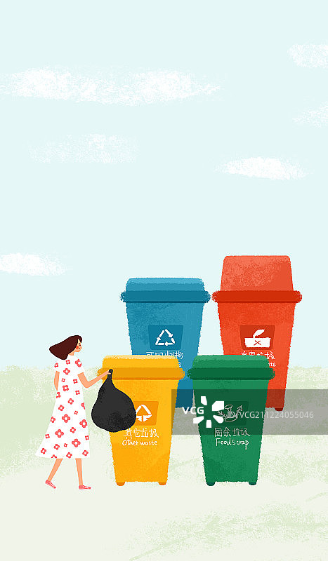 垃圾分类环保回收图片素材