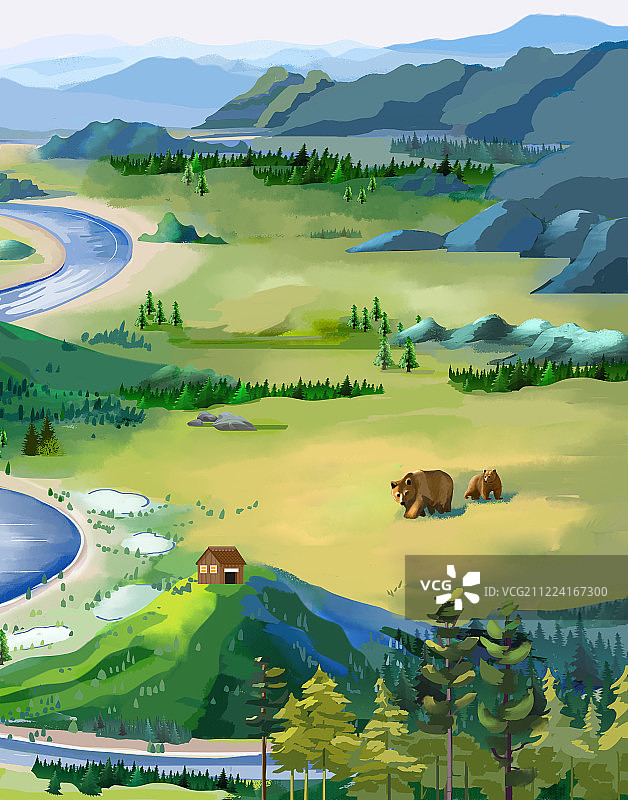 北方风景地形竖幅3图片素材