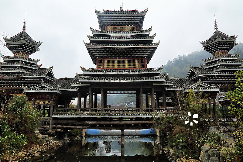 贵州省肇兴古镇侗族建筑图片素材