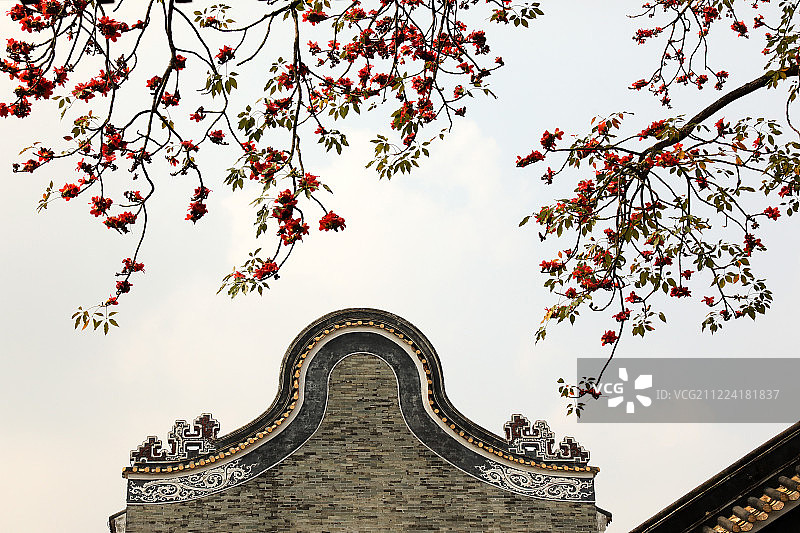 广东省广州何氏宗祠留耕堂图片素材