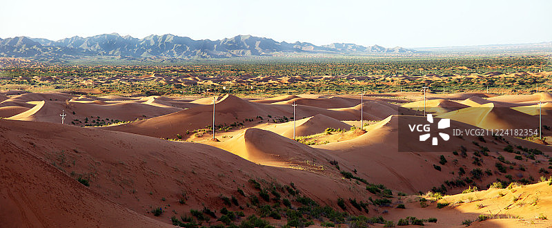 内蒙古通湖草原沙漠带图片素材