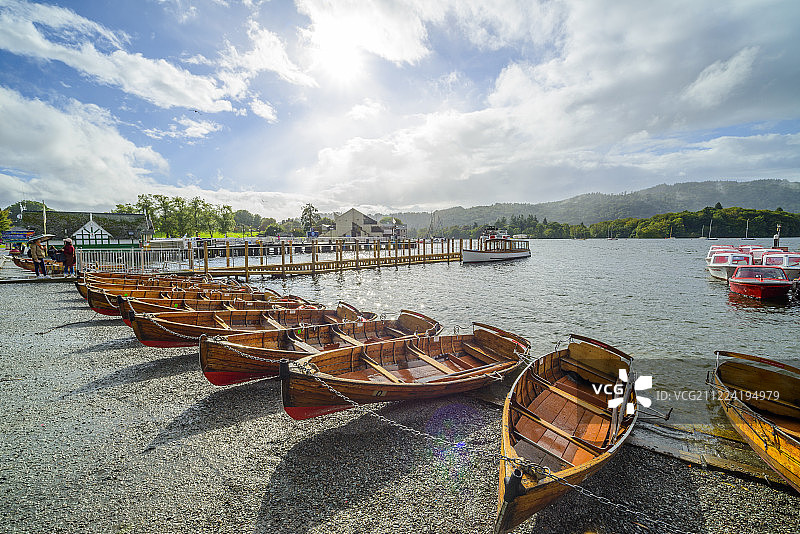 英国温德米尔湖区小镇图片素材