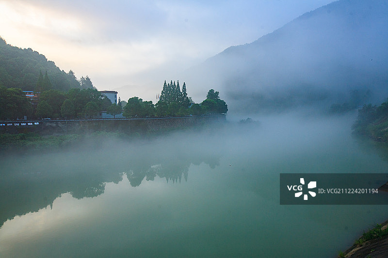 浙江省丽水云和县仙宫湖图片素材