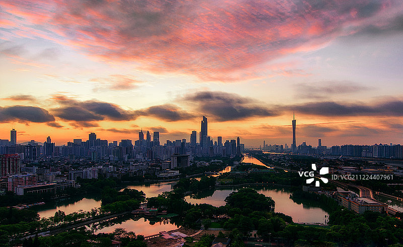 广州城东山公园视角图片素材