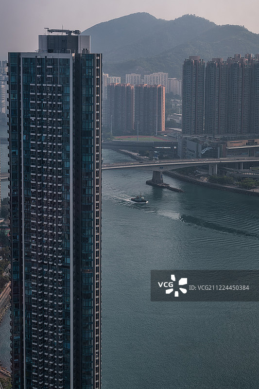 香港荃湾夕阳图片素材