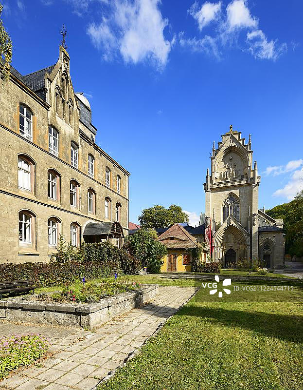 瑙姆堡熙笃会修道院教堂及寄宿学校，萨克森-安哈尔特州，德国，欧洲图片素材