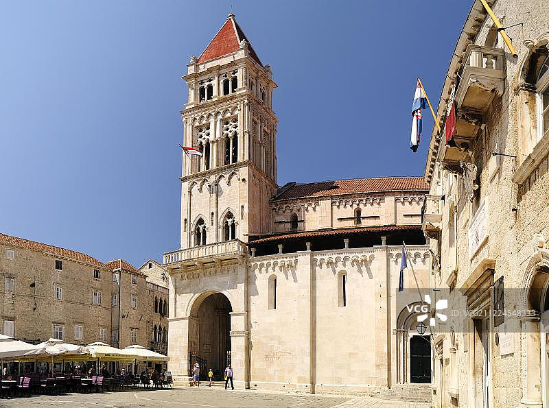 克罗地亚达尔马提亚特罗吉尔的圣劳伦斯大教堂图片素材