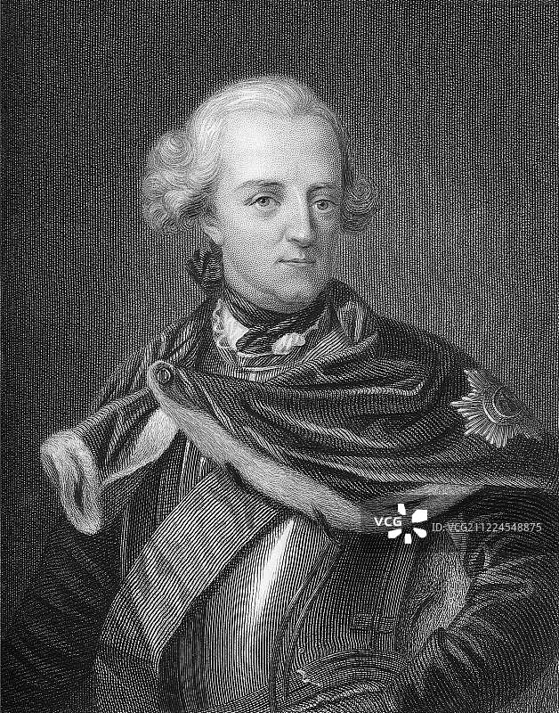 年轻时的腓特烈二世，腓特烈大帝或老弗里茨，1712年，1786年，普鲁士国王和勃兰登堡选帝侯图片素材