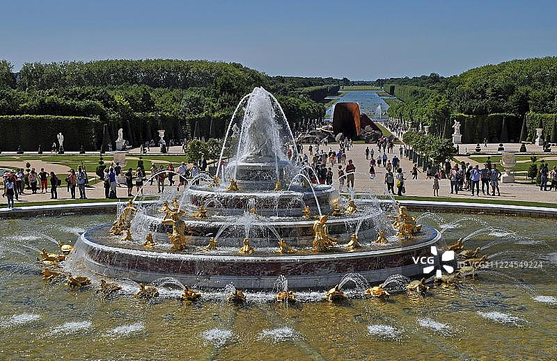 凡尔赛宫拉托纳喷泉，联合国教科文组织世界遗产，法国图片素材