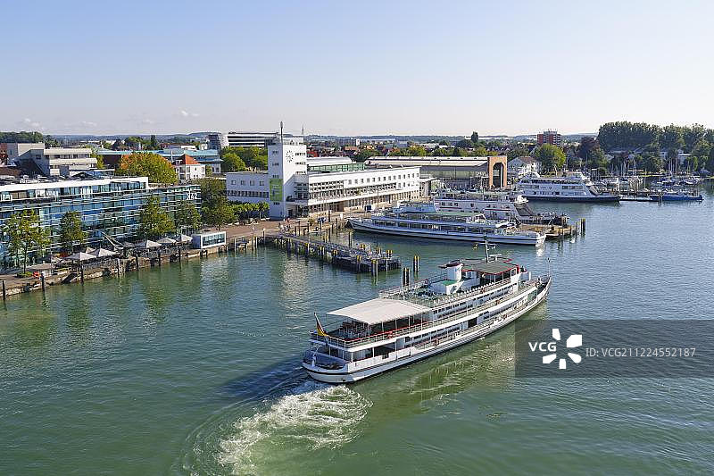 腓特烈港媒体中心和齐柏林飞艇博物馆，博登湖区，德国图片素材