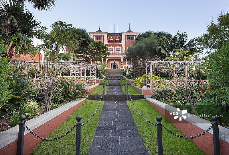 塔奥罗学院，西班牙特内里费岛，欧洲图片素材